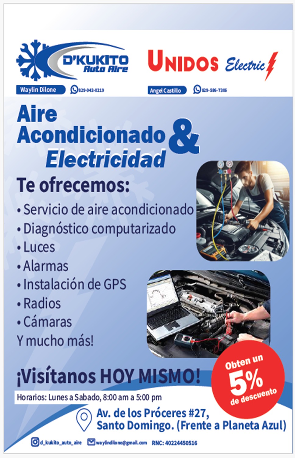 D’Kukito Auto Aire y Unidos Electric